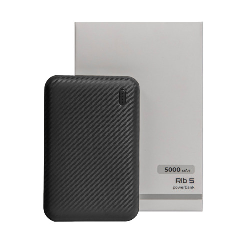 Универсальный аккумулятор OMG Rib 5 (5000 мАч), черный, 9,8х6.3х1,4 см (черный)