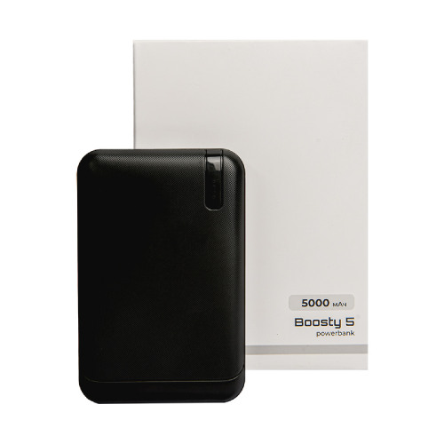 Универсальный аккумулятор OMG Boosty 5 (5000 мАч), черный, 9,8х6.3х1,4 см (черный)