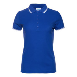 Рубашка поло женская STAN с окантовкой хлопок/полиэстер 185, 04BK, синий